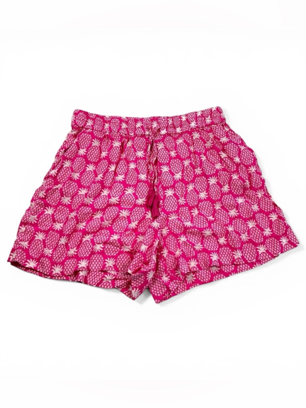 Boden Pineapple Print Shorts Tropical Drawstring Waist Beachy Easy Pull On 8